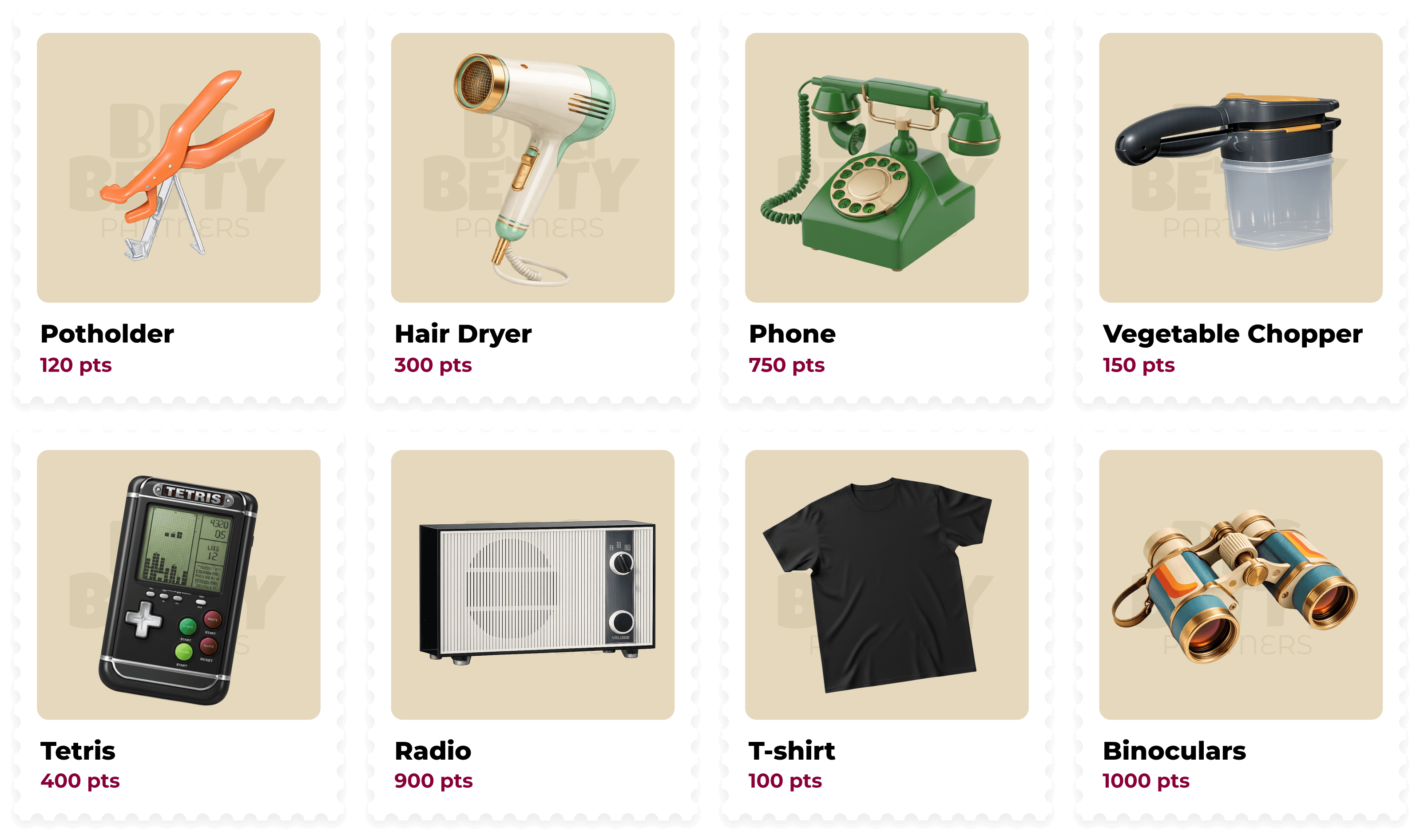Big Deal Show prizes collection